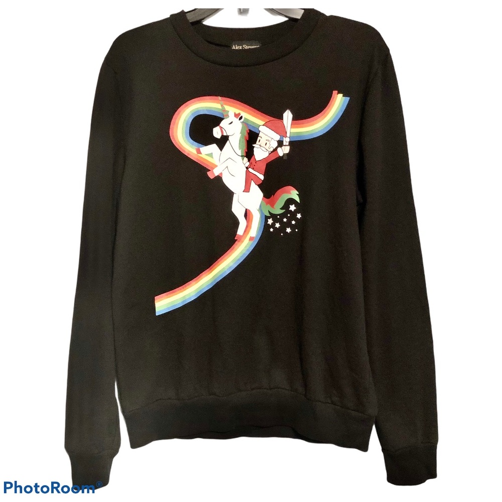 Alex Stevens Santa Unicorn Christmas Sweatshirt Junior Med